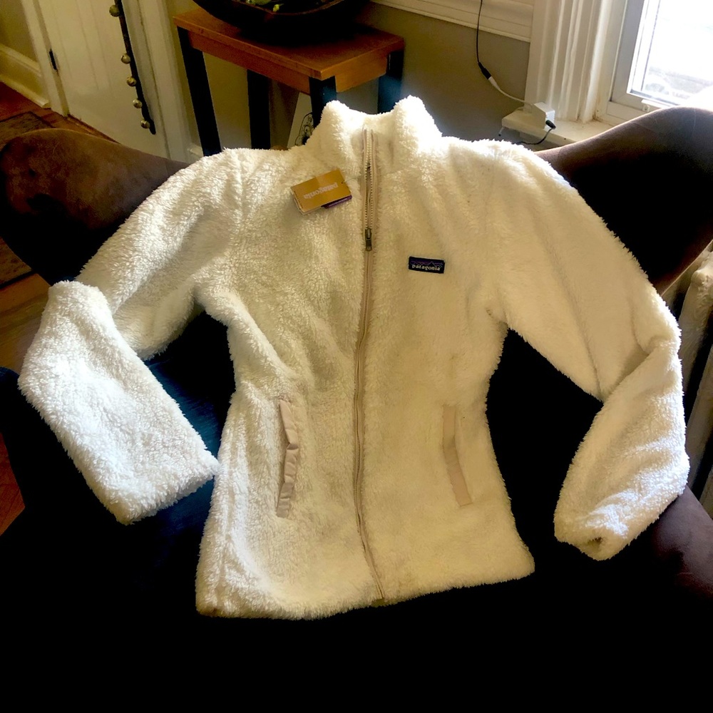 Women’s Birch White zip fleece jacket size Small with tags
